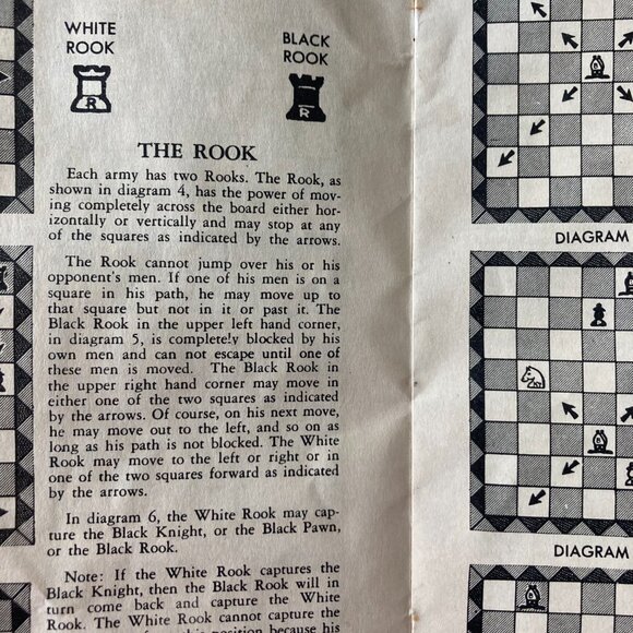 Vintage 1947 Royal Game of Chess Florentine Chessmen Instruction Booklet Only - Picture 8 of 12